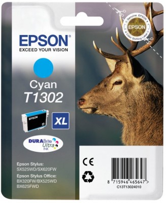 Cartucho Tinta Epson T1302 / C13T13024010 Cian Original