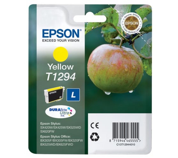 Cartucho Tinta Epson T1294 / C13T12944011 Amarillo Original