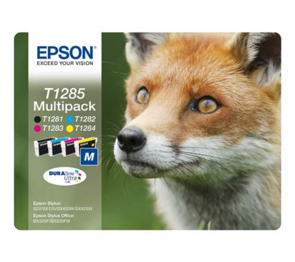 Pack 4 Cartuchos Tinta Epson T1285 / C13T12854011 Original