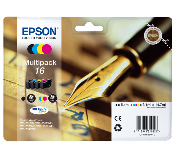 Pack 4 Cartuchos Tinta Epson T1626 Original