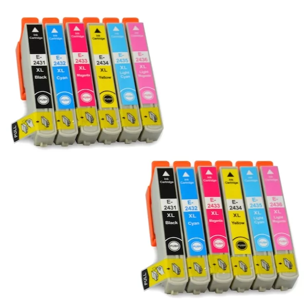 Pack 12 Cartuchos Epson 24XL Compatible