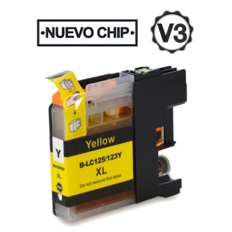 Cartucho Tinta Brother LC125Y Amarillo Compatible