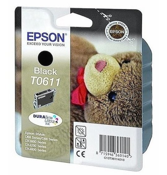 Cartucho Tinta Epson T0611 / C13T06114010 Negro Original