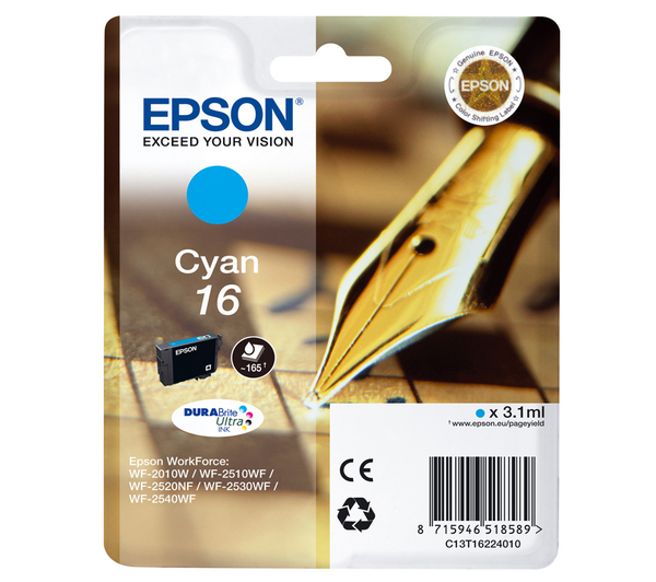 Cartucho Tinta Epson T1622 Cian Original