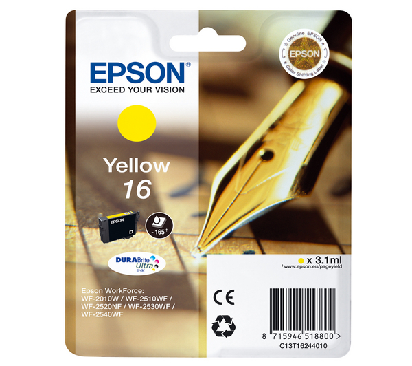 Cartucho Tinta Epson T1624 Amarillo Original