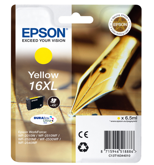 Cartucho Tinta Epson T1634 Amarillo Original