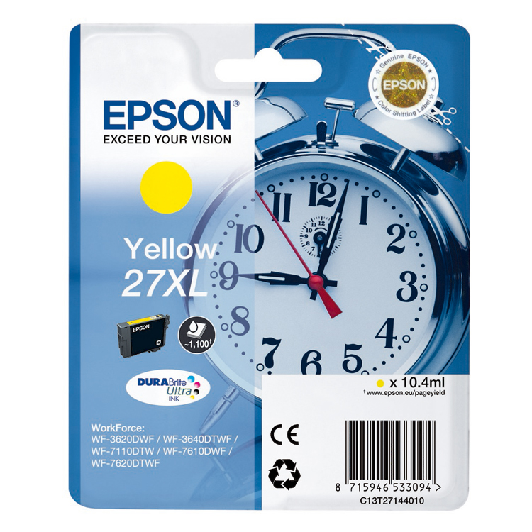 Cartucho Tinta Epson T2714 / C13T27144010 Amarillo Original