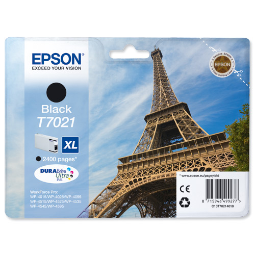 Cartucho Tinta Epson T7021 / C13T70214010 Negro Original