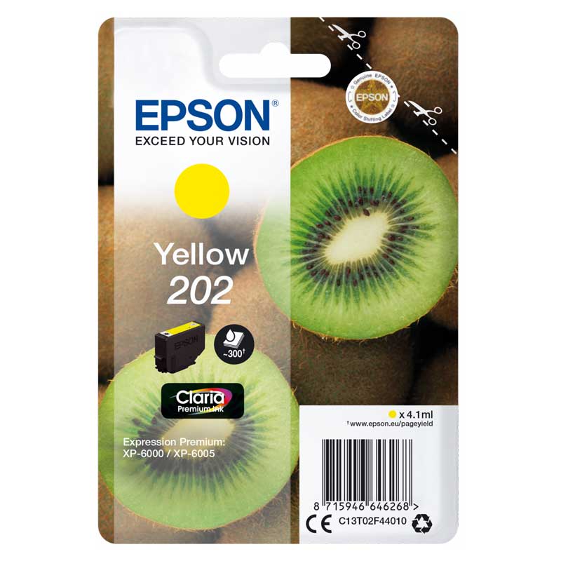 Cartucho Tinta Epson 202 Amarillo Original