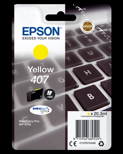 Cartucho Tinta Epson 407 Amarillo Original