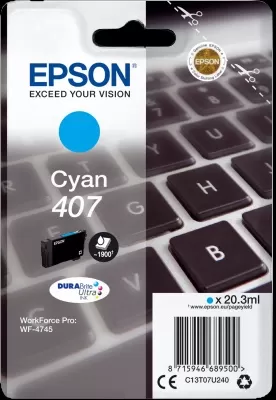 Cartucho Tinta Epson 407 Cian Original