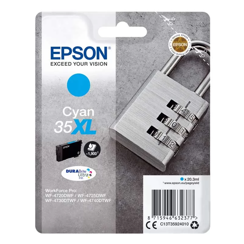 Cartucho Tinta Epson T3592 XL Cian Original