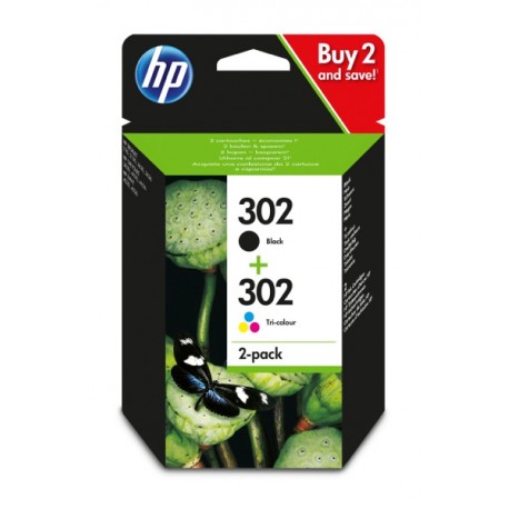 Pack Cartuchos Hp 302 Negro + Tricolor Original