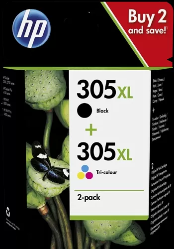 Pack Cartuchos Hp 305XL Negro + Tricolor Original