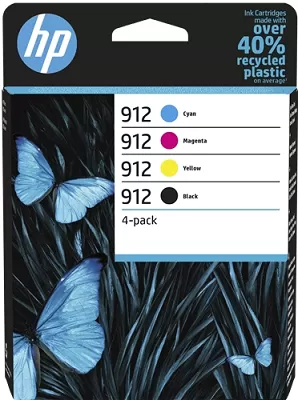 Pack 4 Cartuchos Hp 912 Tinta Original