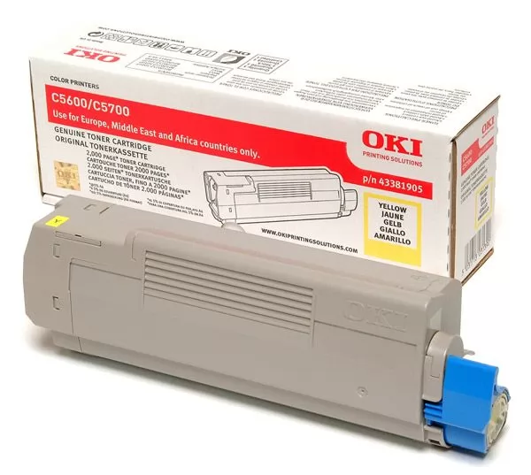 Toner Oki 43381905 Amarillo Original