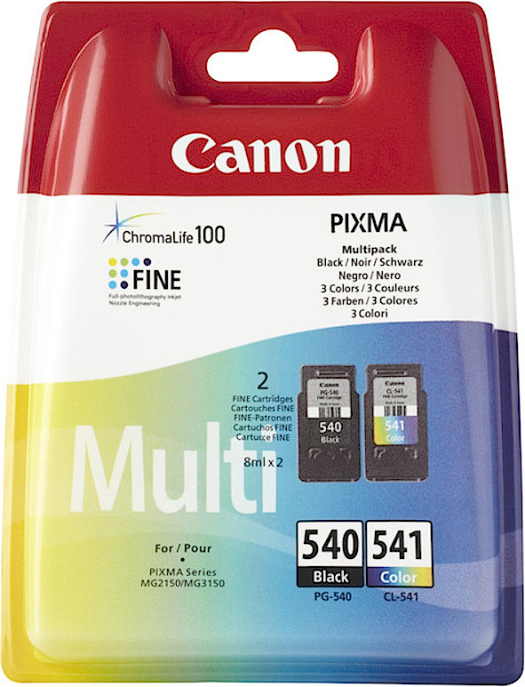 Pack 2 Cartuchos Canon PG540 CL541 Negro + Color Original