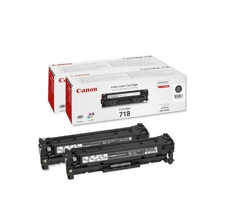 Cartucho Pack 2 Toner Canon 718BK Original