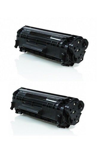 Pack 2 Toner Hp Q2612A Negro Compatible