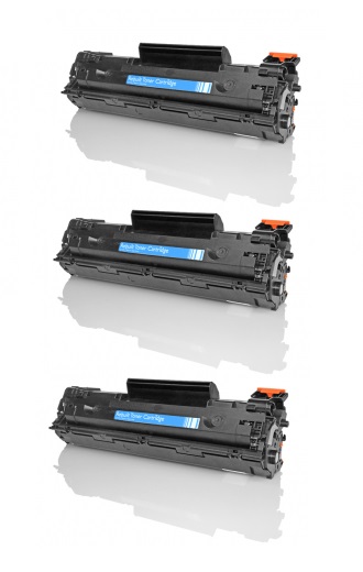 Pack 3 Toner Hp CB435A / 35A Negro Compatible