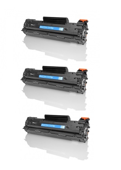 Pack 3 Toner Hp CB436A / 36A Negro Compatible