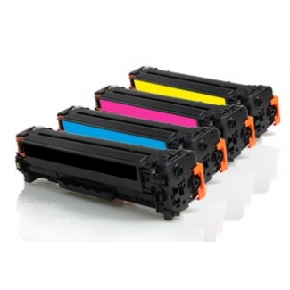 Pack 4 Toner Hp CC530A CC531A CC532A CC533A Compatible