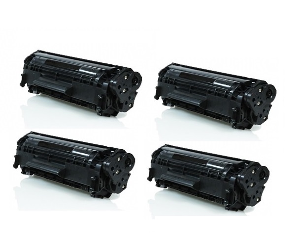 Pack 4 Toner Hp Q2612A Negro Compatible