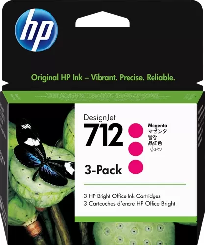 Pack 3 Cartuchos Hp 712 Magenta Original