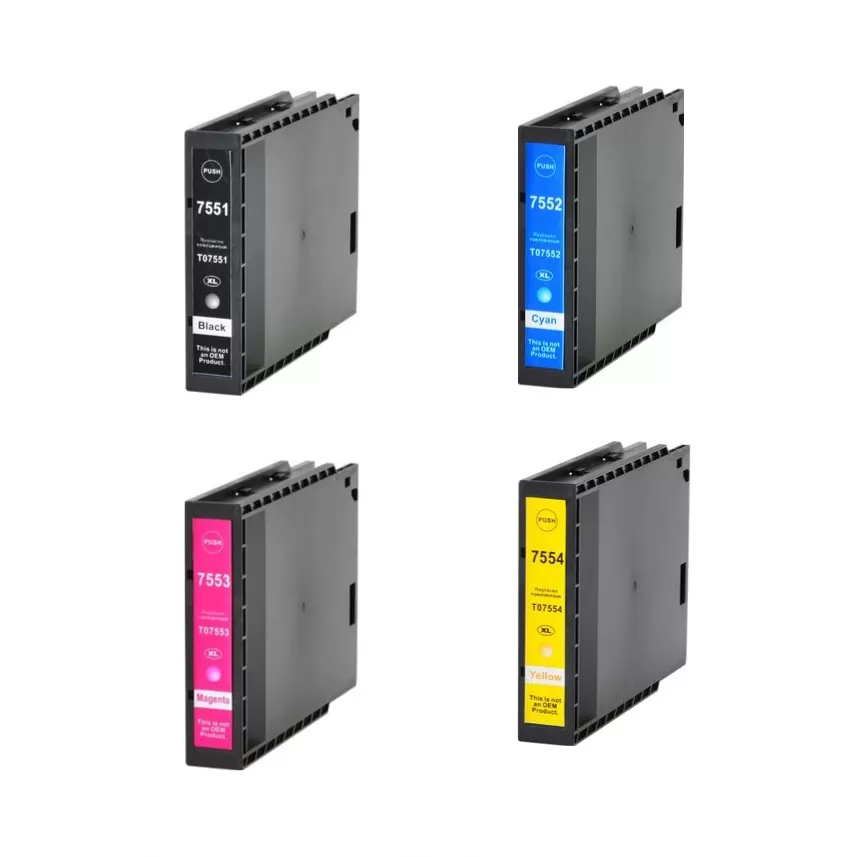 Pack 4 Cartuchos Epson T7551 T7552 T7553 T7554 Compatibles