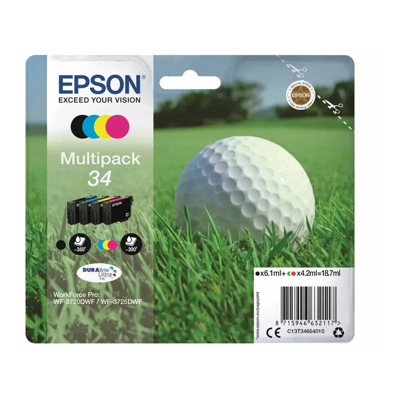 Pack 4 Cartuchos Tinta Epson T3466 Original