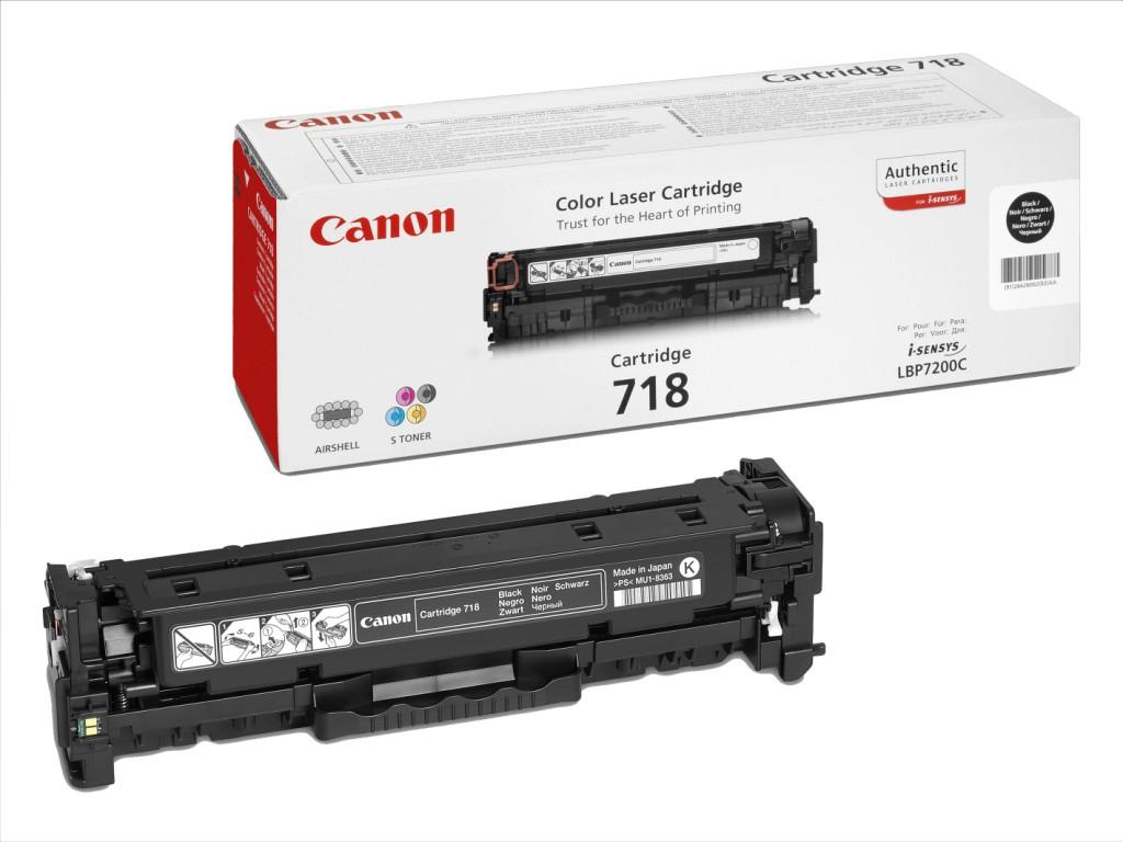 Cartucho Toner Canon 718BK Negro Original