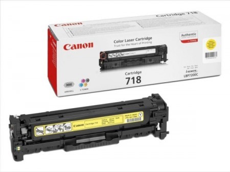 Cartucho Toner Canon 718Y Amarillo Original